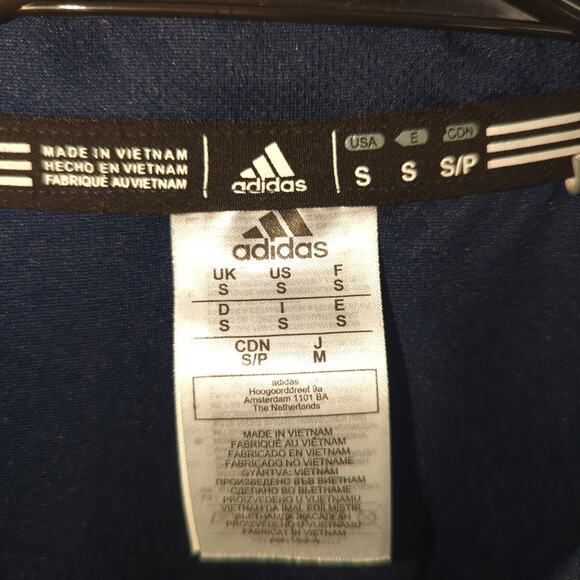 Adidas Small Navy Polo Shirt Boston Logo Short Sleeve Performance Golf Athletic - Picture 2 of 4